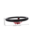 Side view of Racing Steering Wheel 14 Inch Aluminum PU Drift Style With Horn Button For Car Golf Cart Truck Simulator
