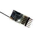 5 Channel PWM Receiver For ELRS 2.4G With Copper Antenna, showing circuit board and pins for RC drones and aircraft