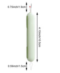 Side view of 3 Pack 2 In 1 Needle Threader And Seam Ripper Set For Sewing Threading And Seam Removal Must Have Handy Tool, 4.13 inches long