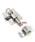 WUUWCHODC Stainless Steel Snap Lock Latch for Door Gate, detailed view with 6mm bolt, ideal for securing doors and gates.