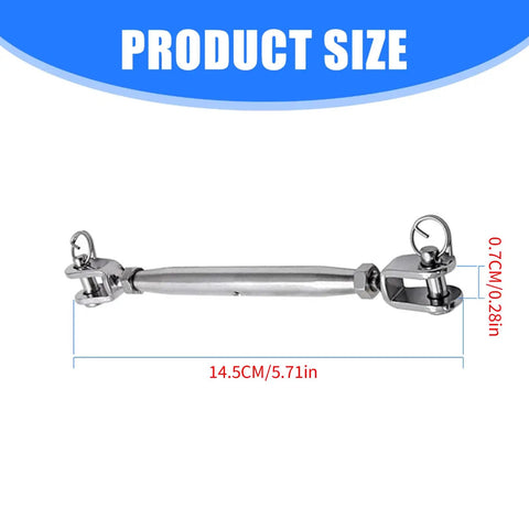 5Pcs Marine Grade Stainless Steel Jaw And Jaw Turnbuckles For Cable Tension In Rigging Systems Heavy Duty Wire Rigging Adjusters