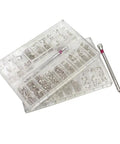 500Pcs Mini Screw Set For Laptops, Sunglasses, Watches, Tablets And Glasses Repair - clear box showing carbon steel screws and tool