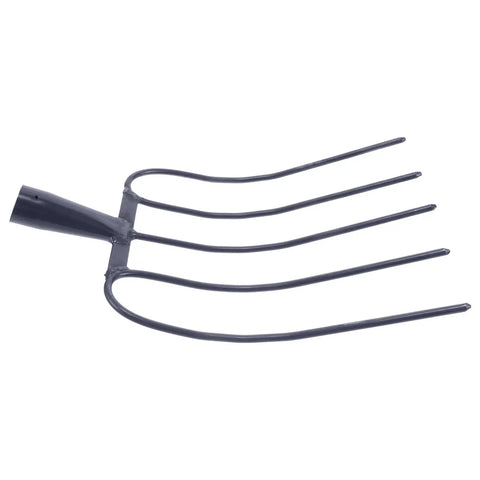 Versatile Handheld Manure Fork With Durable Tines For Lawn Care And Farm Work, Heavy Duty Yet Lightweight Yard Tool head