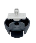 Roborock Q7 Max omni wheel replacement front caster for 360° maneuverability in tight spaces, easy snap-on installation.