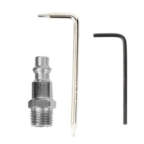 Handheld Air Chamfering Machine Pneumatic Straight Grinder With Deburring Cutter And Installation Tool Set includes metal fitting and two wrenches.