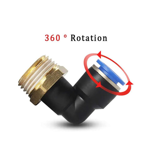 Heavy Duty 90 Degree Push To Connect Fitting 6Mm Tube To G1/8 Male Elbow For Pneumatic Air Systems Quick Snap Lock Couplers With No Sweat Setup Smooth Workflow Pack Of 10