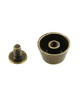 Badass 25 Piece Bronze Bucket Foot Studs With Screw Back Spike Rivets, Legit 1/2 Inch Zinc Alloy Hardware for handbags and leather crafting projects.