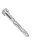Heavy Duty M8x70mm Wood Hex Lag Screws Self Tapping for Carpentry No Pre Drill Needed in 304 Stainless Steel, half-thread view