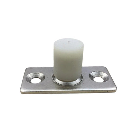 Two Piece Sliding Barn Door Roller Guide With Nylon Guide Wheels Floor Rail Roller System Heavy Duty Metal Hardware close-up