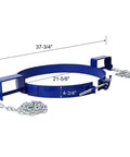 Heavy Duty 55 Gallon Steel Drum Lifter Ring With 1200 Lbs Capacity Tilting Clamps dimensions showing 37-3/4 inch size and blue color for forklifts and manual use.