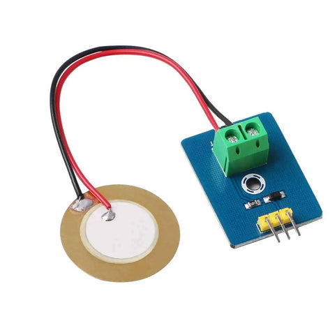 Analog Ceramic Piezo Vibration Sensor Module 4 Pack with analog output for Arduino 3.3V and 5V DIY kits and projects displayed
