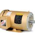 Side view of Single 3-Phase 5 HP 1750 RPM TEFC Electric Motor 184TC Frame C-Face/Foot Mount, 208-230/460 V, industrial model