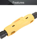 Double Ended Coax Cable Stripper 2 Pack For RG6 RG59 RG7 RG11 with yellow body and black ends