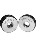 Thread Ring Gauge Set M25-M27 For Internal Thread Testing, Precision Measuring Tool, knurled steel body, shown in detail