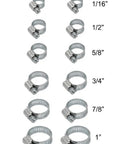 12 Piece Stainless Steel Hose Clamp Set With Adjustable Worm Gear Clamps For Fuel Lines Plumbing Automotive Marine And HVAC