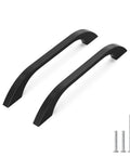 10 Pack 5 Inch Matte Black Aluminum Cabinet Handles Drawer Pulls For Kitchen Cabinets With 128mm Center To Center Rust Resistant Finish