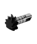 Underdrive Helical Axle Gear Set 20/8T Steel Alloy For 1/18 RC Crawler Upgrade, close-up of 8T black helical gear detail