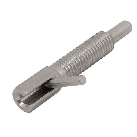 Built Different M10 Thread Stainless Steel Indexing Plunger, 65mm, designed for workshop fixturing and secure clamping.