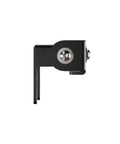 Flip Up Winch License Plate Frame For 10 Inch Hawse Fairlead Universal Front Bracket Relocation Mount black steel side view