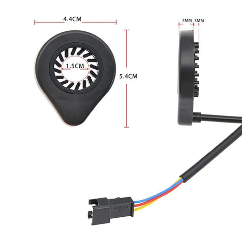 Pedal Assist Sensor For Electric Bikes With 12 Magnets Durable Shockproof ABS Housing 1 Meter Cable Road And Mountain Bike Compatible Pro Grade E Bike Speed Sensor Upgrade For Ride Ready Power