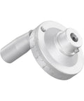 Top Shelf Aluminum Mini Handwheel, Rock Solid Manual Dial, Dead On Engraved Scale, 50Mm Slide Control For CNC Lathes And Shop Milling Tools, Slick Silver Finish, 8Mm Bore - close-up view.