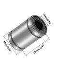 LM10UU 10mm Linear Ball Bearings Double Sealed Bushing Kit, nickel-plated, dimensions: 10mm bore, 19mm OD, 29mm length