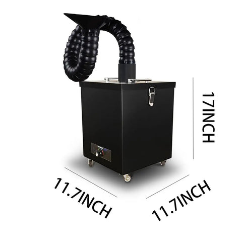 Beefed Up 180W Fume Extractor With 387 Cubic Meters Per Hour Airflow Adjustable Speed Five Stage Filtration Black
