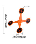 Heavy Duty Spinning Target With Thickened Roller For Indoor Outdoor Fun Includes 10 Paper Pellet Sheets Built Tough For Backyard Park Camping And Family Games, shown with dimensions