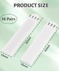 Product size of Heavy Duty Picture Hanging Strips No Drill Hassle Damage Free Wall Mounts Reusable Adhesive Tape 36 Pairs.