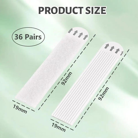 Product size of Heavy Duty Picture Hanging Strips No Drill Hassle Damage Free Wall Mounts Reusable Adhesive Tape 36 Pairs.
