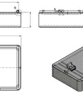 Heavy Duty Stainless Steel Dishwasher Basket Featuring Lockable Lid And Extra Fine Perforated Mesh For No Sweat Parts Washing And Slick Kitchen Organization Daily, dimensions and design view.
