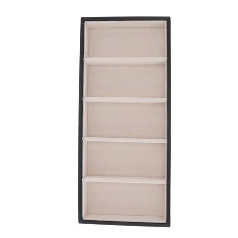 Straight Up Five Grid Leather Glasses Organizer Case That Handles Your Go To Shades Sunglasses And Wrist Watches In Total Ease While Keeping Every Personal Accessory Dead Clean On Desk Tops Or Vanities, five-compartment leather storage box.