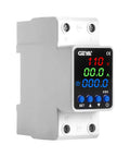 Smart Two Pole Sixty Three Amp Circuit Breaker With Adjustable Over Under Voltage And Over Current Protection Auto Reset Din Rail Mount for AC 110V
