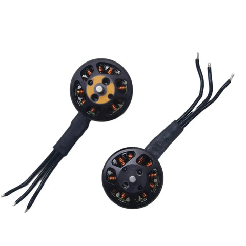 Brushless CW Drone Motor Replacement for DJI Drone 1, top and side view, heavy duty pro grade spare part, black wires visible.