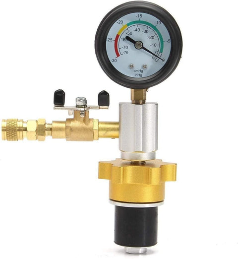 Coolant Vacuum Refill Kit For Radiator With Vacuum Gauge Tool And 32mm 35mm 40mm 45mm Adapters, Air Free Cooling System Refilling