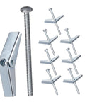 30 Set Heavy Duty Toggle Bolts And Drywall Anchors Kit For Securely Hanging Heavy Stuff In Home Renovation And Office Projects Includes Durable Screws Wing Nuts And All Purpose Fasteners, 30-piece metal toggle bolts
