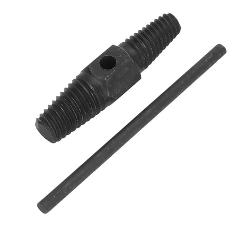 Heavy Duty Broken Screw Extractor Kit For Plumbers With Chrome Steel Dual Head Design To Pull Damaged Bolts From Faucet Pipes And Make Quick Home Repairs Without A Hassle, black extractor and rod