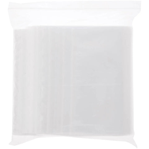 Heavy Duty 10x16 Inch Zipper Reclosable Bags, 6 Mil Clear LDPE, Pack of 100, Food Storage Safe and Durable for Organizing, Crafting, and Prep, Great for Pantry, Freezer, and Travel, clear resealable bag