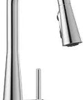 Sleek Chrome Pulldown Kitchen Faucet With Power Boost Sprayer, High Arc Modern Design