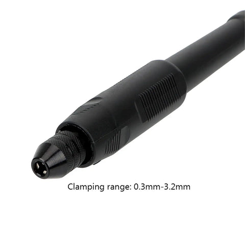 Built Different Flexible Shaft Grinder Handle With 0.3 To 3.2mm Quick Swap Drill Chuck for Rotary Tools, black chuck.