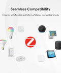 Zigbee Smart Light Bulbs With Hub Required That Work With SmartThings And Echo Voice Control With Alexa And Google Home Color Changing 60W Equivalent A19 LED Bulbs 6 Pack with smart home devices.