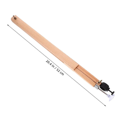 Solid Wooden Geometry Compass For Drawing Massive Circles On Blackboards Up To Forty Seven Inches Dead Accurate Classroom Teaching Aid And Woodworking Scribe Tool Built Tough For Teachers, 20.4 inches long.
