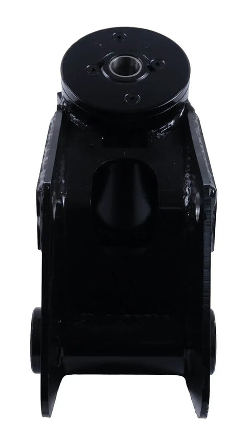 Heavy Duty Hydraulic Platform Rotate Actuator Straight Up Drop In Swap For Boom Lifts, front view, sturdy black metal design.