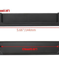 5 Inch Black Recessed Pull Handle For Drawers And Cabinets With Screws Zinc Alloy Hidden Inset For Bathroom Cabinets Rust Resistant Pack Of 4 Overall Size 5.66 By 1.2 By 0.6 Inches Slot Size 5.2 By 1 By 0.4 Inches, showing front and back with measurements