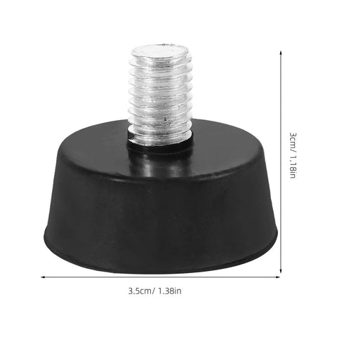 Adjustable Rubber Foot Pads With M10 Screws For Cabinets And Chairs Shock Absorbing Anti Slip Furniture Leveling Feet, size details