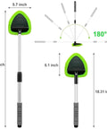 XINDELL 29-inch windshield cleaning tool with extendable handle and green microfiber pad; includes four pads and 180-degree pivot