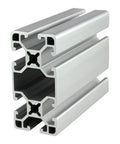 Ultra Lite 1.5 Inch By 3 Inch T Slotted Aluminum Extrusion For DIY Projects With Six Open T Slots, 6063 T6 Aluminum, Clear Anodized Finish, 18 Inch Length, Ideal For Linear Rails, Rail Guides, Or Track Saw Guides. 18in profile view
