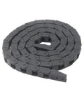 7x7mm Drag Chain Cable Carrier 1 Meter Close Type Black Plastic Flexible R18 rolled up