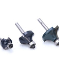 Hot New 3 Piece 1/4 Inch Shank Carbide Router Bit Set With Bearing Guide for smooth chamfering and profiling on MDF plywood.