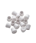 Non Slip Chair Leg Caps Rubber Floor Protectors Round White Set Of 16 Seven Eighths Inch Inner Diameter Thickened Bottom And Sides